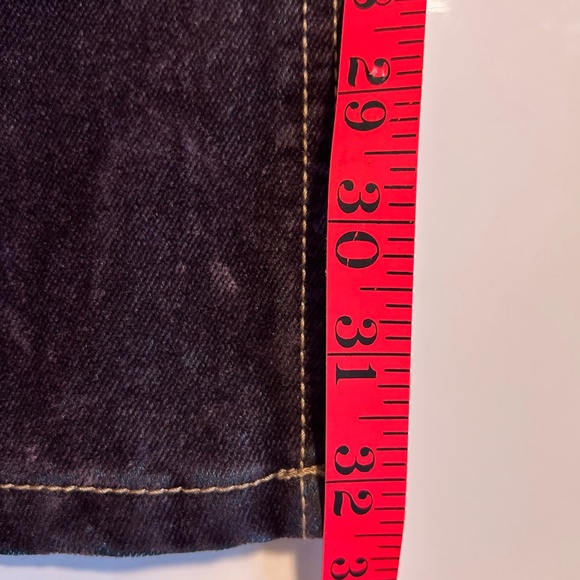 Forever 21 Women's High Rise Slim Fit Flare Leg Flocked Jeans NWOT Sz 28 - Picture 11 of 12